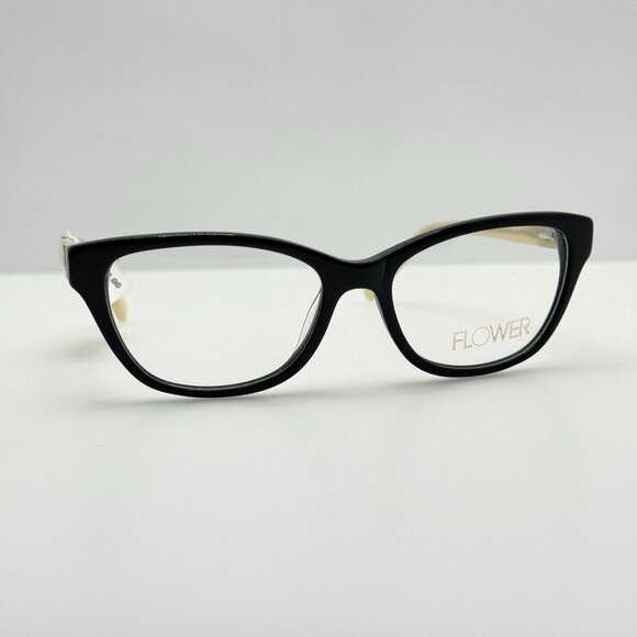 Flower Eyeglasses Eye Glasses Frames 6002 001 Black 52-16-135 - Picture 1 of 6